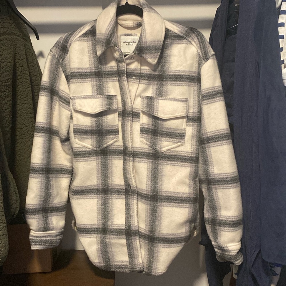 Abercrombie Flannel Button Down Jacket Xs - image 1
